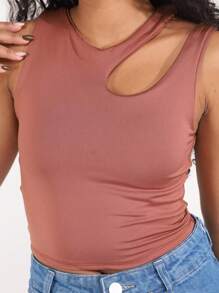 Women Tank Tops & Camis - 咖啡棕 - 查看 3