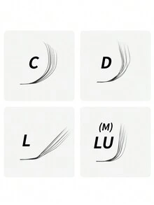 12 hàng Lông mi ghép 7D hình chữ W 0,07 C / D / L / LU Chiều dài hỗn hợp Mềm tự nhiên đúc sẵn Lông mi giả - màu đen - Xem 4