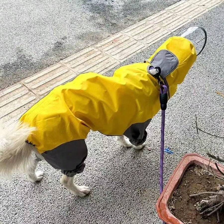 Full Body Dog Raincoat For Golden Retrievers, Samoyeds, Teddy, Medium And Large Dogs, Waterproof