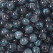 8/10/12mm Starry Mermaid Princess Fine Flash Resin Through-Hole Loose Beads For Jewelry Making DIY Necklace Bracelet Phone Chain Beaded Craft Supplies - Multicolor - View 9