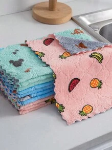 20 pièces/10 pièces/5 pièces/1 pièce Torchons de vaisselle ménagers, linges absorbants et non pelucheux, torchons de nettoyage ménagers épaissis sans huile, et linges de nettoyage de sol sont essentiels pour les appartements, la cuisine, la salle de bain, la maison et les fournitures ménagères