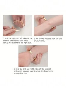 Vòng đeo tay khắc tên tùy chỉnh, Unisex, Vòng đeo tay có thể điều chỉnh bằng thép không gỉ cổ điển thời trang, được cá nhân hóa với ngày và tên, trang sức tuyên bố, quà tặng gia đình trong bữa tiệc cho bạn gái hoặc quà kỷ niệm cho những người thân yêu - Hoa hồng vàng - Xem 2