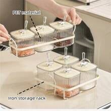 1 套高端调味罐，创意厨房调味品储存容器套装，盐，香料，奢华 INS 风格