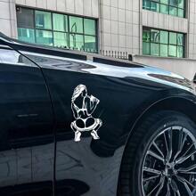 1 adhesivo de vinilo para auto con bebida colorida para chica para decoración de auto a prueba de rayones y resistente al agua, ajuste universal