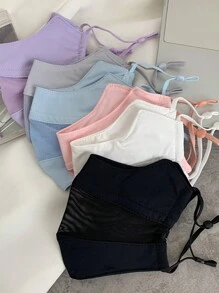 1 件女士防晒面罩，带护眼的全脸面罩，中层透气薄面料，可调节耳钩，颜色随机，带抽绳封口 - 彩色 - 查看 7