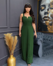 Women Jumpsuits - xanh quân đội - Xem 1