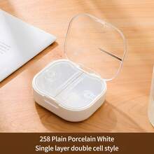 1入組便攜式多層分格藥盒，適用於儲存維他命和日常用藥，可將藥丸安全保存並保護免受潮濕 - 白色 - 查看 23