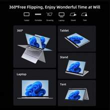 BMAX BMAX Y13PRO 360 ° portátil de 13,3 pulgadas Windows 11 16GB RAM LPDDR5 512GB SSD 1920*1080 IPS Intel N100 ordenadores portátiles