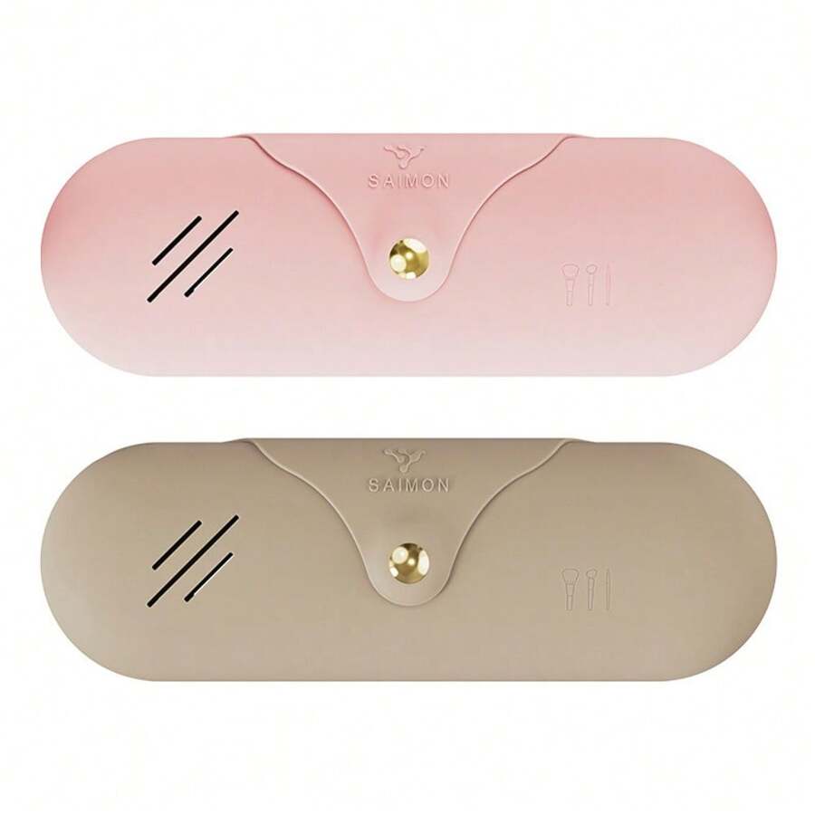 硅胶化妆刷包，超吸睛ins风旅行携带化妆工具美容刷收纳包 - 彩色 - 查看 1