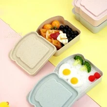 1 pieza Caja de almuerzo portátil para alimentos, caja bento para pan, sándwich, fruta, ligera y de moda, caja de almacenamiento de alimentos para picnic - Multicolor - Ver 7