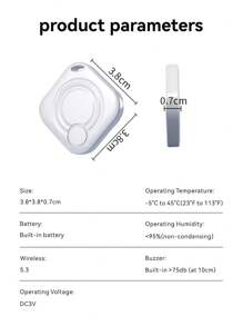 Trình theo dõi GPS mini màu hồng Tương thích với Apple Thẻ thông minh Tìm ứng dụng của tôi Thiết bị theo dõi trình tìm kiếm tương thích Bluetooth cho chìa khóa hệ thống iOS Túi ví - Hồng - Xem 8