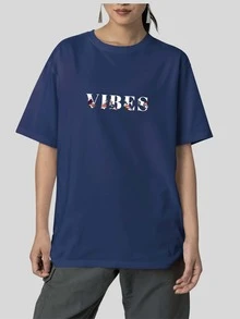 Women T-Shirts - Màu xanh hải quân - Xem 2