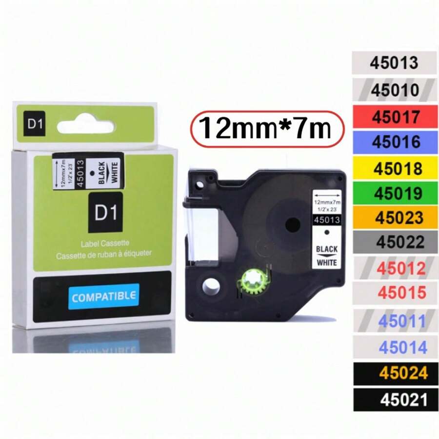 4pcs 1933238 Label Tape Black On Pink For Dymo D1 1933238 12mm Label