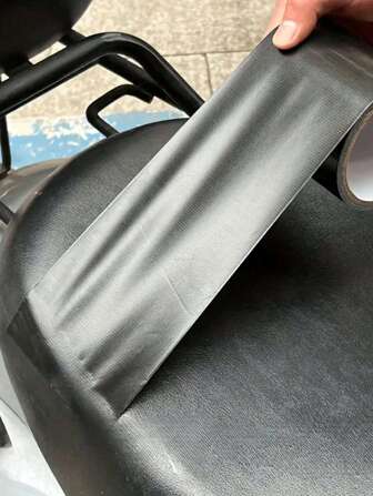 1 Roll /5 M High Adhesive Black Duct Tape For Cushion Repair, Wear Repair Tape, Sofa Repair Subsidy, Motorcycle Seat Self-Adhesive Leather Tape, Strong Adhesive Tape, Suitable For Hotel/Restaurant/Office/Commercial Use.