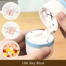 Pill Cutter, Portable Pocket Pill Box Splitter For Cutting Pills Into Quarters Or Halves - Multicolor - View 10