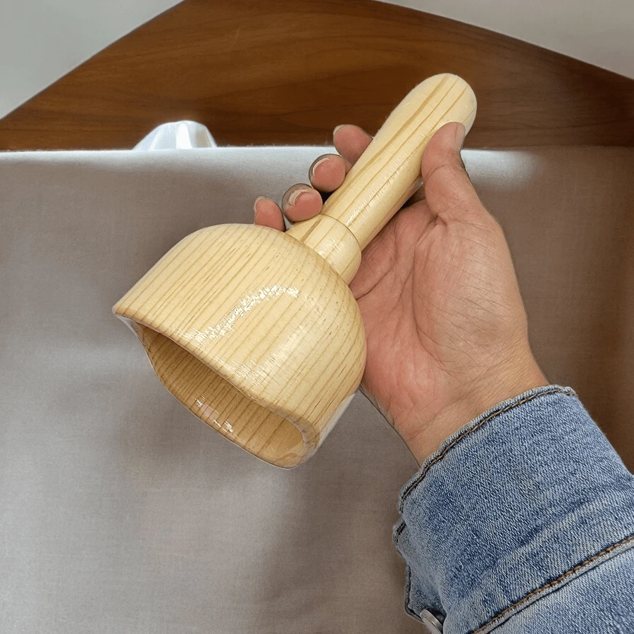 Herramienta de Masaje Copa Sueca Corporal Maderoterapia Masajeador de Madera - Champán - Ver 1