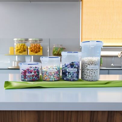 Versiegelte transparente Milchpulverdose, Lebensmitteldose, Küchengetreide Aufbewahrungsbox