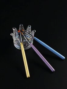 電鍍美甲杯適用於壓克力美甲，彩虹色水晶皇冠美甲刷浸泡杯，單體液體碗 - 無色 - 查看 3