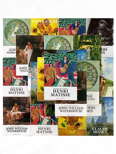 30pcs/Box Van Gogh/Monet Art Series Postcards/Greeting Cards/Wall Stickers/Cards, Butterfly/Rose/Landscape Decoration For Home, Photography, Wall Decor, Room Decor