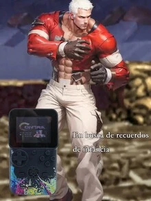 Consola de juegos portátil Consola de Videojuegos Retro 500 en 1 Juegos Clásicos Tipo Game Box Consola - Negro - Ver 10