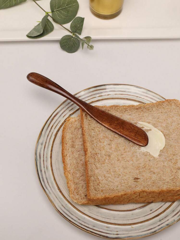 1pc Wooden Cream Spatula - Brown - View 9