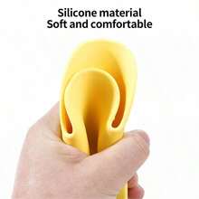 1入組防咬嘴鴨嘴狗口罩，寵物口罩矽膠狗口罩背帶可調節軟嘴鴨嘴矽膠套，適用於防止狗叫 - 黃色 - 查看 7