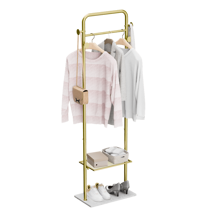重型转角衣架大理石底座独立式家用酒店衣帽架，春季、简约、夏季顶级衣帽架返校旅行必需品房间装饰、家居装饰、卧室装饰收纳整理和存储