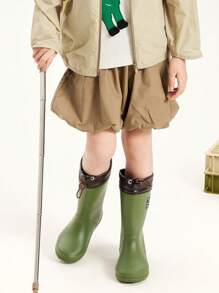 mini bala Young Girls Shorts 2024 Summer New  Pants - Coffee Brown - View 3