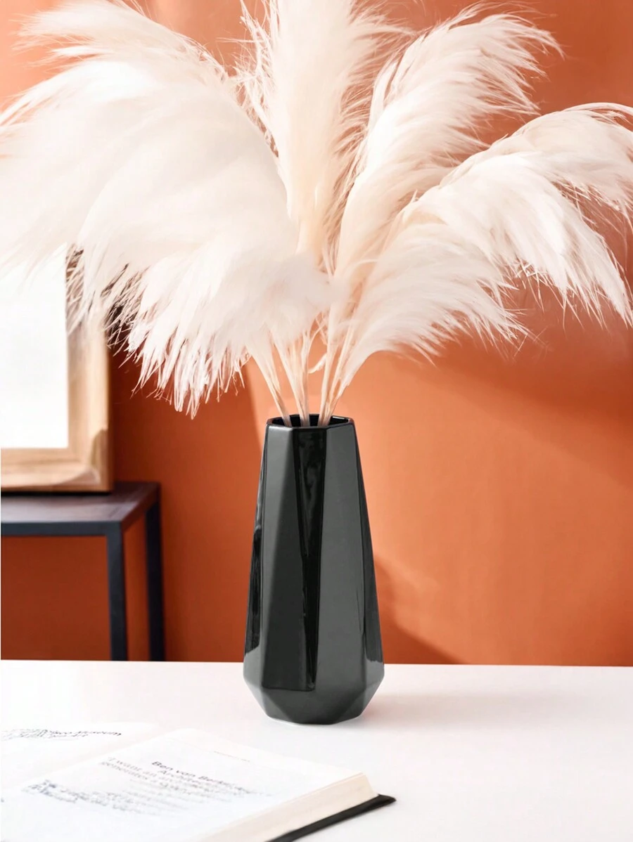 1 个塑料花瓶，牢不可破的花瓶创意家居装饰适用于婚礼派对节日、装饰品、礼品、家居装饰、万圣节装饰、装饰品、厨房装饰 - 黑色 - 查看 1