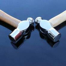 Mini Hammer Smashing Walnut Round Head Wooden Handle Hammer Car Escape Tool Hand Hammer Multi Function Mini Hammer - Silver - View 5