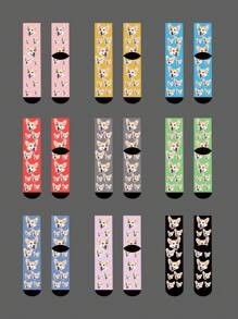 Face Socks 1 Pair Personalized Custom Face Men's Funny Mid-Calf Socks, Couple Socks With Printed Photos, Interesting Customized Picture Couple Socks, Suitable For Valentine's Day, Birthday Gifts And Other Occasions,Dawg,Colorful,Cute,Adorable,Contracted,Funny,Custom,Unique,Customized,Personalized,Ideal Gifts For Him,Ideal Gifts For Her,Boyfriend,Girlfriend,Family,Friends,Grandparents,Her - Multicolor - View 2