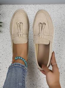 New Comfortable Women Casual Slip-On Shoes, Versatile Flat Work Shoes, Soft Bottom Work Shoes