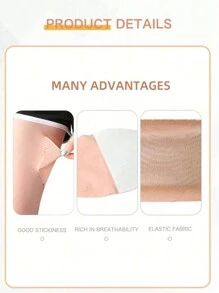 6pcs/10pcs Oversized Inner Leg Covers, Neutral Elastic Thigh Protector To Prevent Walking Abrasions, Thigh Abrasion Stickers, Four Seasons, (Random Color) Underarm Sweat Pads, Washable Sweat Absorbent Covers, Dress Sweat Pads, Absorbent Deodorant Pads, Anti-Walking Chest Breast Patches, Sticky Pacifier Patches, Anti-Bump And Anti-Leakage Stickers