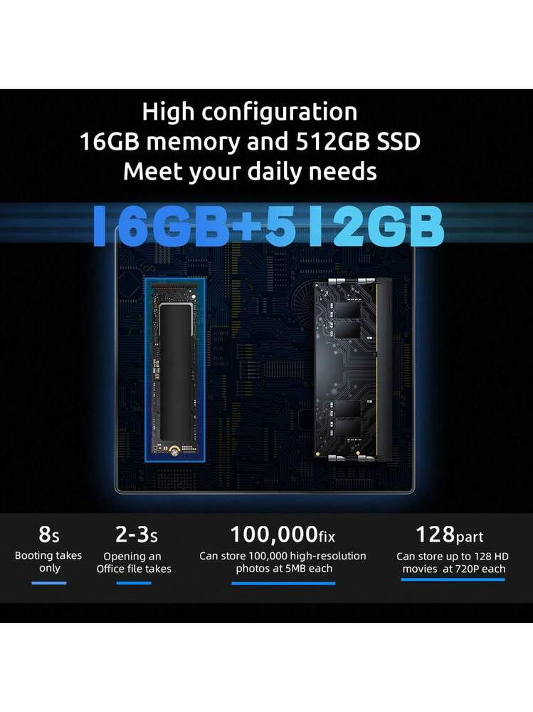 Mini PC Bmax B4 PLUS con procesador Intel® N100, 16GB DDR4 RAM