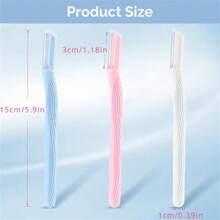 6 Count-Dermaplaning Tool For Face, Eyebrow Razor Face Razors For Women, Multipurpose Dermaplane Razor With Precision Cover, Eyebrow Trimmer, Facial Hair Removal For Women - Multicolor - View 5