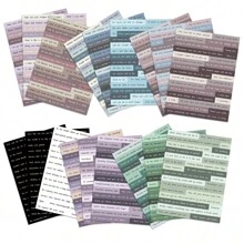 6 Sheets Per Pack English Stickers Paper Handbook Planner Writing Literature Book Diy Material Decorative Scrapbooking Or Journaling Vintage Scrapbook Stickers Phrase Word Stickers For Scrapbooking Junk Journal Supplies Planners DIY,School Supplies,Back To School
