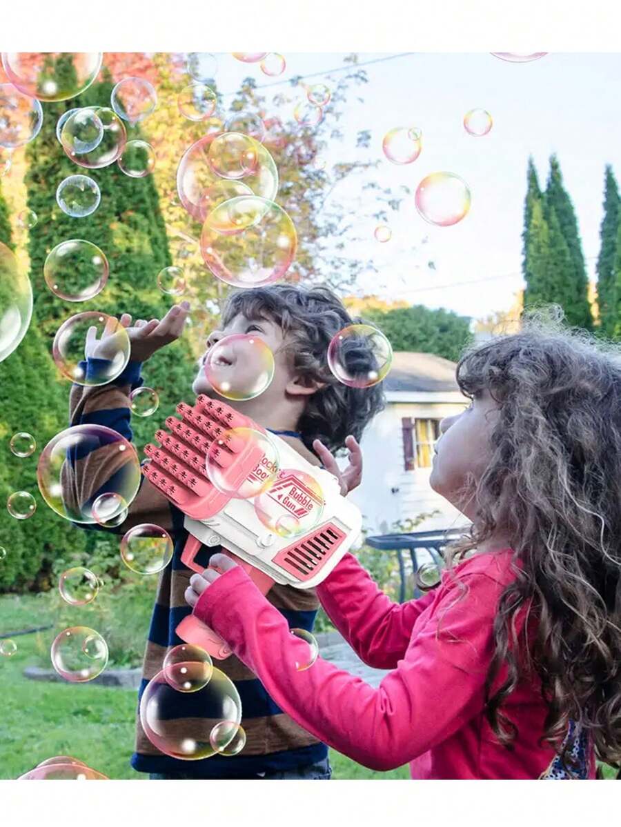 32Hole Random Pink & Blue Bubble Blowing Machine (No Battery Or Bubble