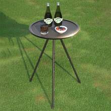 1pc Multifunctional Outdoor Camping Table - Adjustable, Portable And Ultralight, With Extendable Table Legs, Suitable For Garden And Bedroom Use - No Batteries Required - Black - View 6