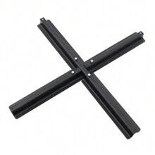 LIVINGANDHOME Living And Home Metal Free Standing Parasol Cross Base - Black - View 7