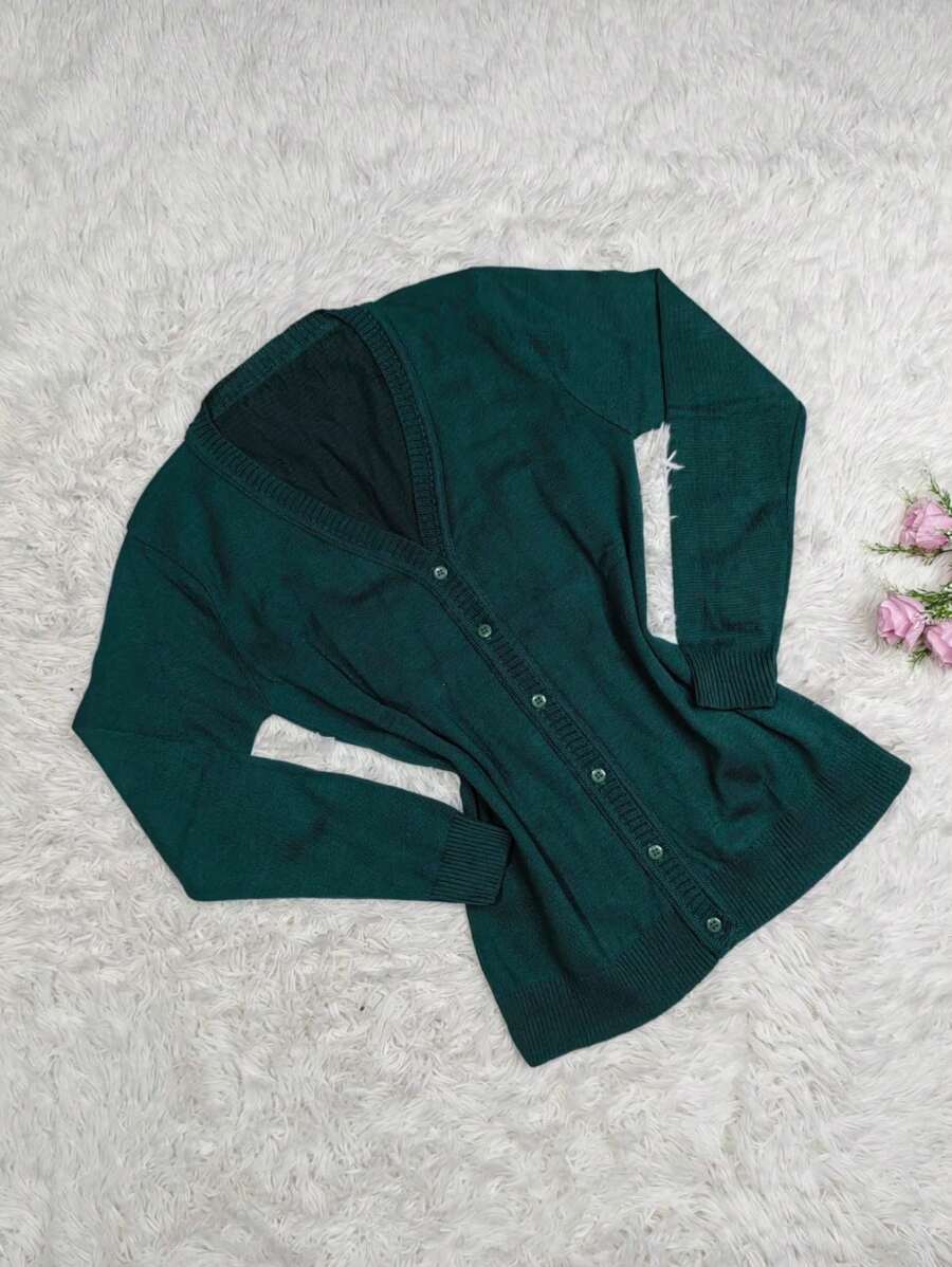Women Cardigans - ירוק כהה - ראה 1