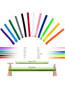 1套硅胶沙滩椅毛巾带，带收纳袋（袋子款式随机），防风沙滩巾带，可拉伸彩色沙滩椅带，泳池和游轮沙滩巾架带，学校必备沙滩包，学校配件，学校用品 - 彩色 - 查看 6