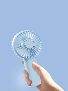 1 pieza Mini ventilador portátil de mano con puerto USB, cable de datos y base, adecuado tanto para actividades en interiores como exteriores, elección de regalo perfecta para citas, oficina, estudio y