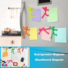 10pcs Colorful  Magnet People For Fridge, Rubber Magnetic Toy That Can Hold Hands - Multicolor - View 4