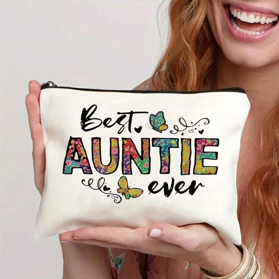 1入情人節禮物化妝包拉鍊袋給女友，我愛你禮物，戶外旅行收納袋，思念你的愛禮物，甜美美容套裝化妝包 - 白色 - 查看 1