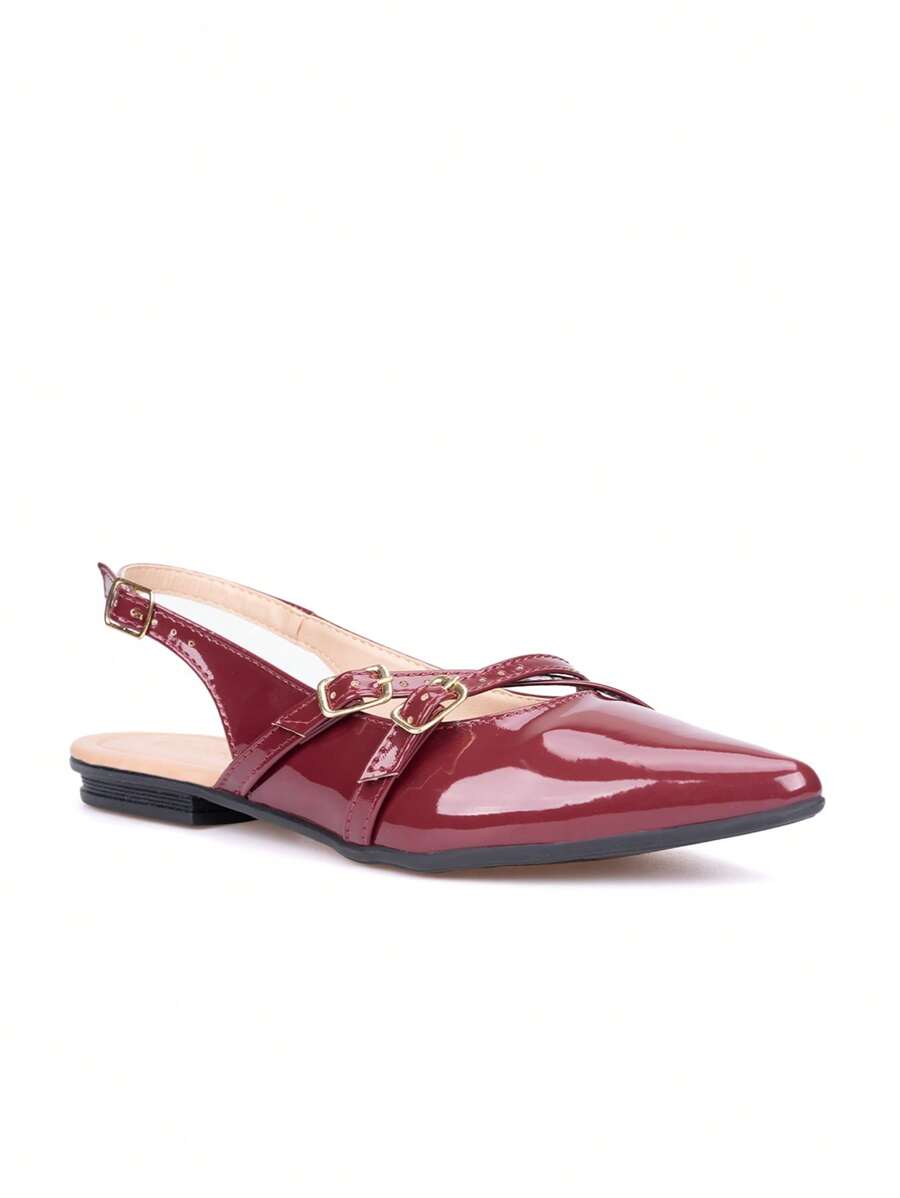 Domidona Women Flat Sandals - 紅木色 - 查看 1