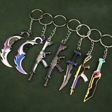 1pc VALORANT Plunder Impression Colorful Weapon Full Metal Model Keychain - Multicolor - View 2