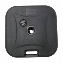 LIVINGANDHOME Living And Home PP Square Plastic Water And Sand Filled Freestanding Parasol Base - Black - View 4