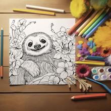 1 Sách tô màu The Beauty Of Animals, Giấy dày 25 trang, Sách tô màu A4 cho người lớn, Quà tặng hoàn hảo cho lễ hội và trang trí tiệc sinh nhật, Hoàn hảo cho phụ nữ trở lại trường, Ngày của mẹ, Quà tặng của mẹ, Trở lại trường, Đồ dùng học tập - Màu Cam cháy - Xem 5