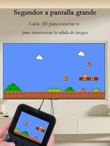 Consola de juegos portátil Consola de Videojuegos Retro 500 en 1 Juegos Clásicos Tipo Game Box Consola - Negro - Ver 6