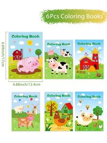 6 Piezas Libros para colorear de Animales de Granja/8 Piezas Libros para colorear de Donuts Dulces/12 Piezas Libros para colorear con Patrones de Dinosaurios, Libros de Dibujos Pequeños de Dibujos Animados, Regalo de Cumpleaños, Regalos para Profesores para Recompensar a Compañeros de Clase, Favor de Fiesta, Navidad - Multicolor - Ver 11